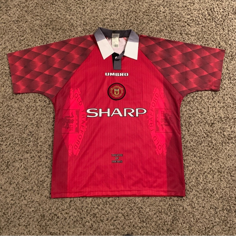 Vintage Umbro Manchester United Jersey Sharp Polo